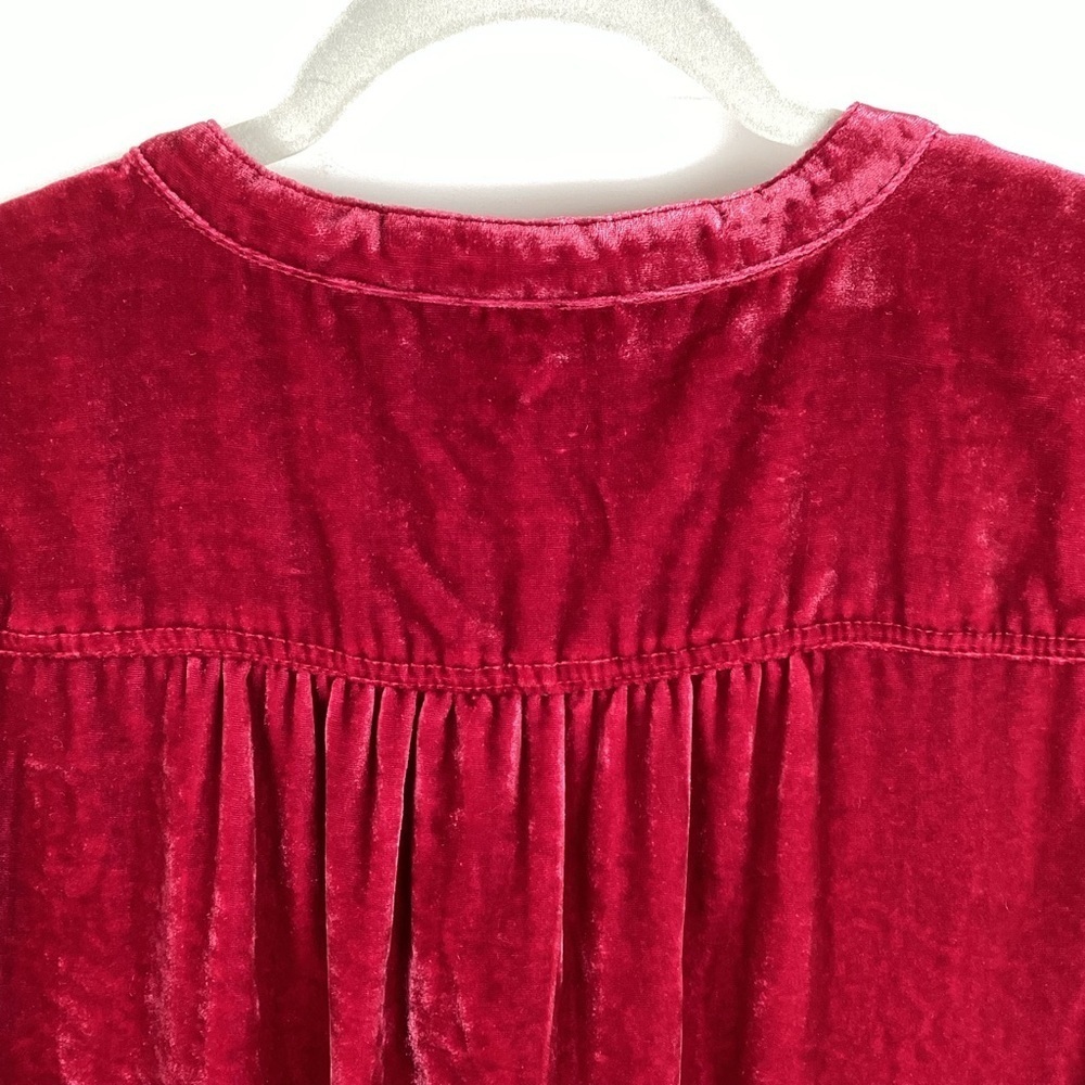 Anthropologie NWT Melody Velvet Tunic Dress Size  XXSP RED - Picture 7 of 10